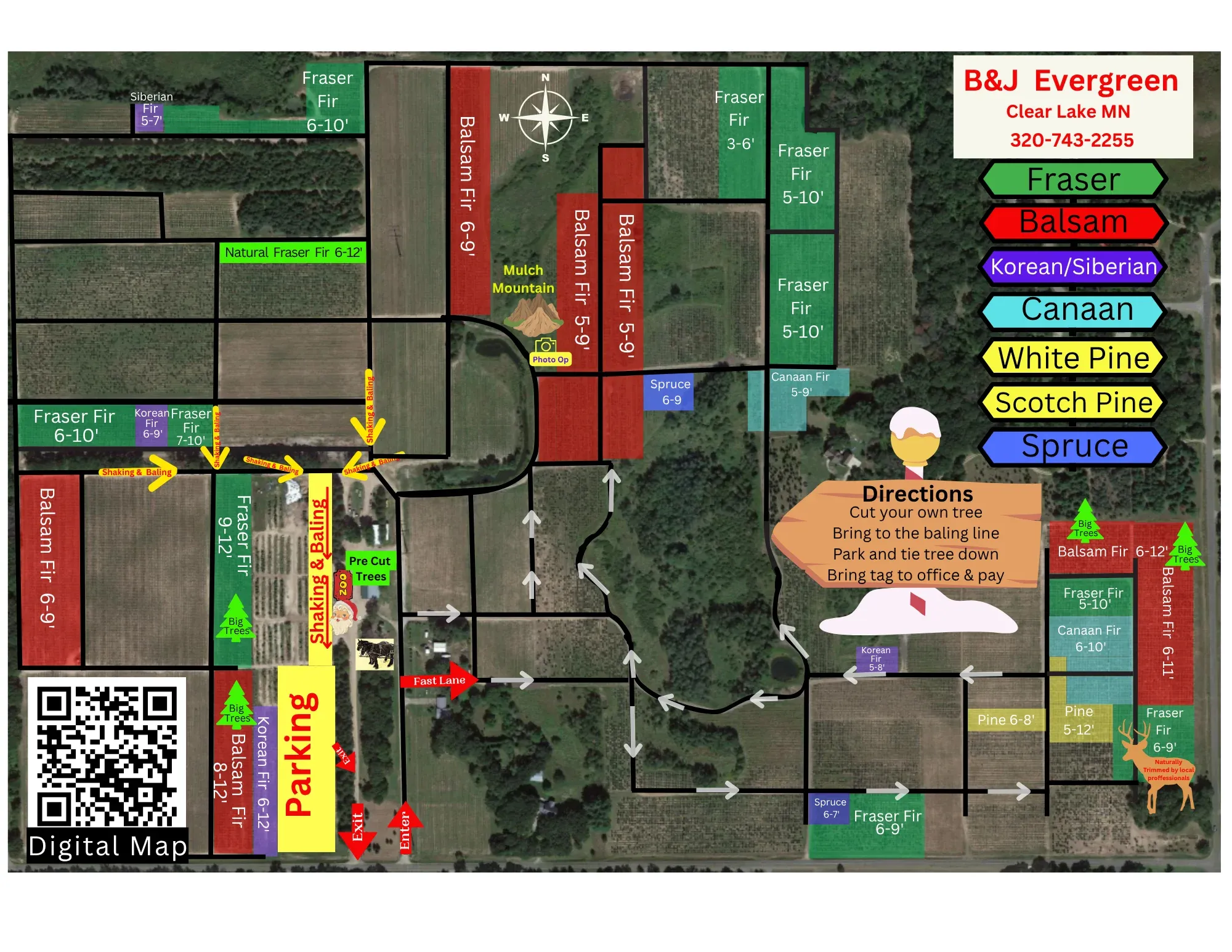 Clear Lake tree farm field map