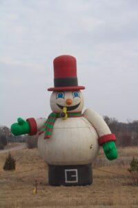 Keep an eye out for our Giant Frosty blow up